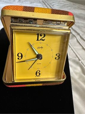 Vintage Bradley Hand Winding Travel Alarm Clock